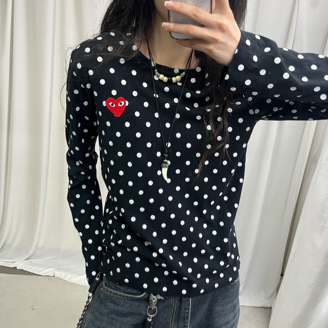 Comme des garcons black dot long sleeves 상품이미지3