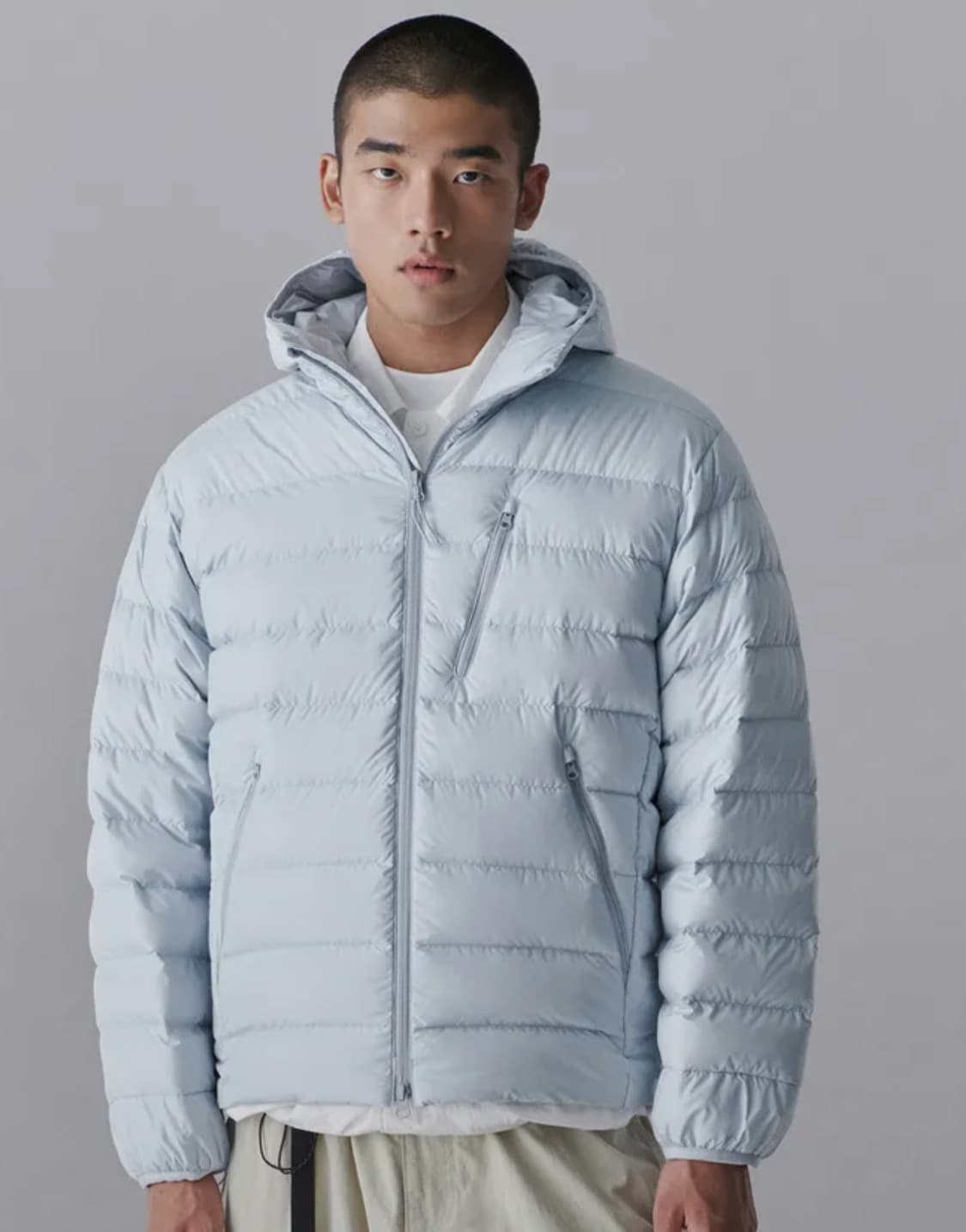 무신사 스탠다드 시티 레저 후디드 라이트 다운 클라우디 블루 2xl 상품이미지1
