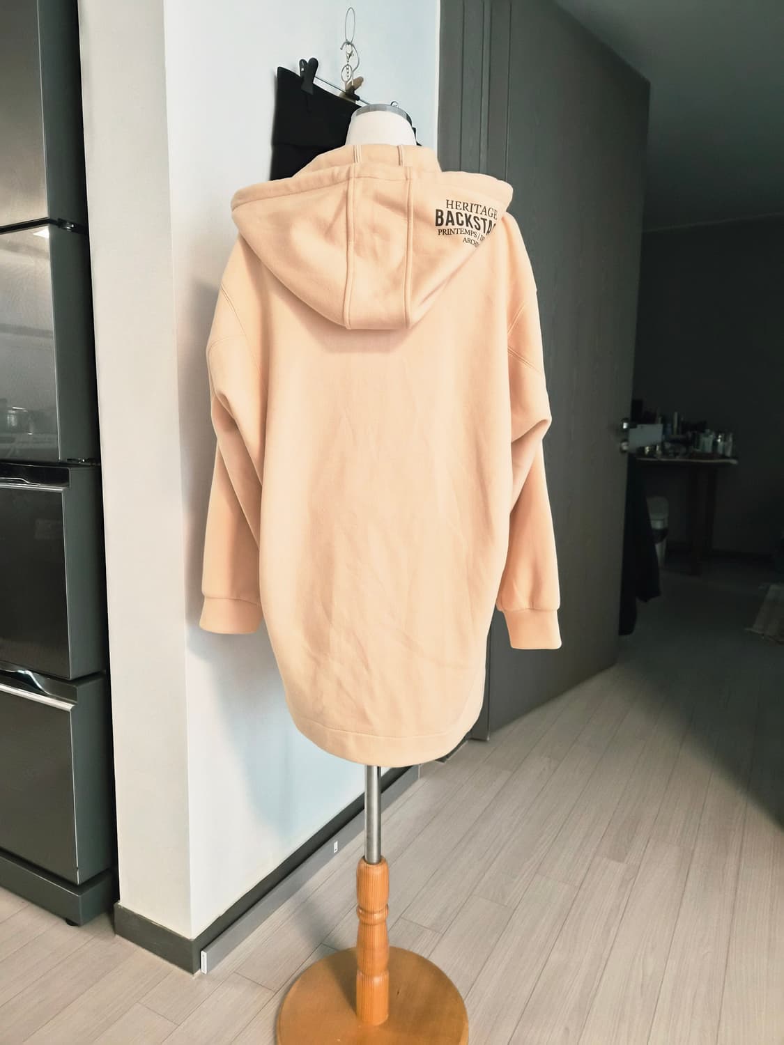 듀엘(DEWL) 루즈핏 레터링 후드 집업 (66/상태최상) 상품이미지5