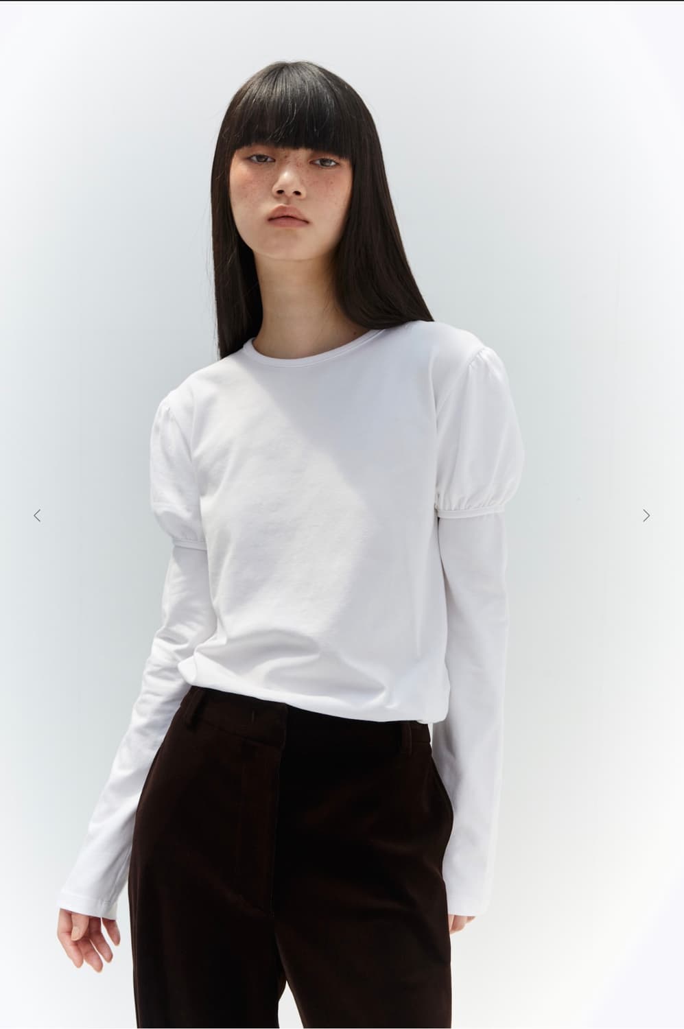 버뮬라 BALLOON LAYERED TEE WHITE / FREE 상품이미지2