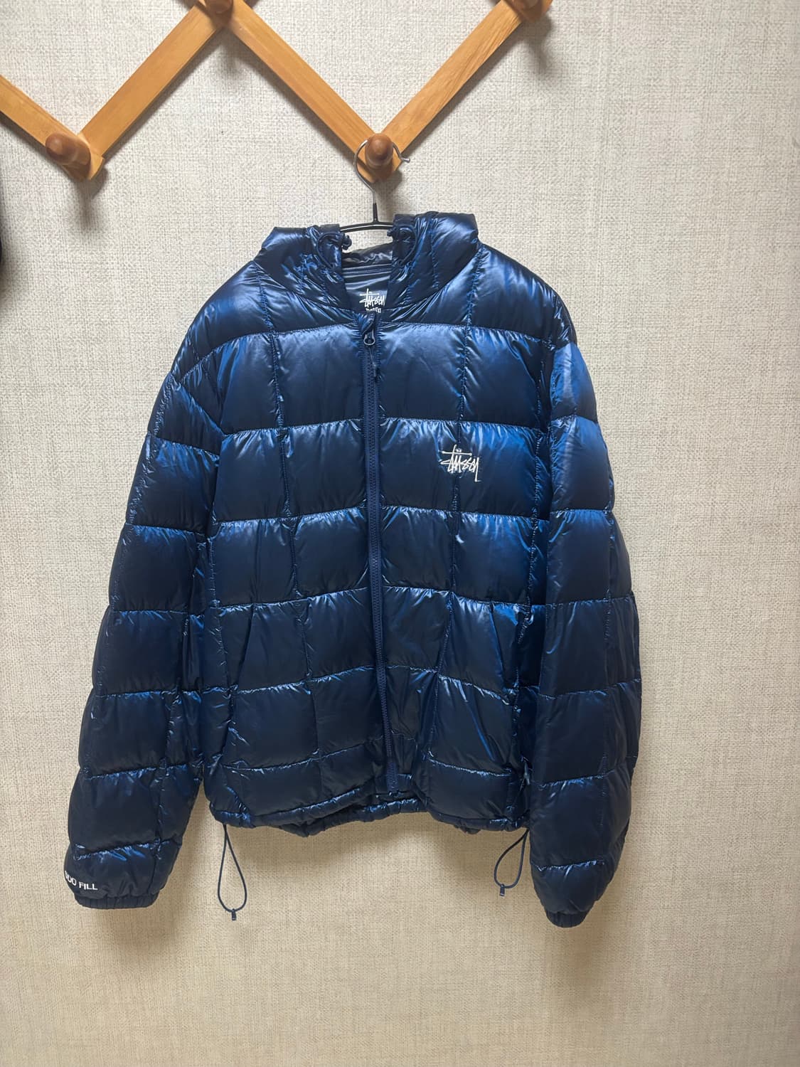 스투시 미드웨이트 후드 푸퍼 로얄 m 상품이미지1