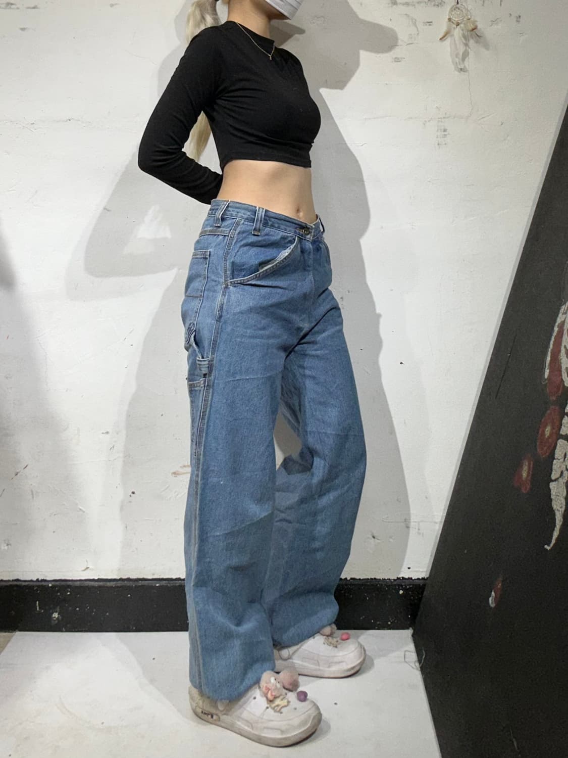 90s 빈티지 연청 해머 카펜터 데님 워크 팬츠 청바지  상품이미지1