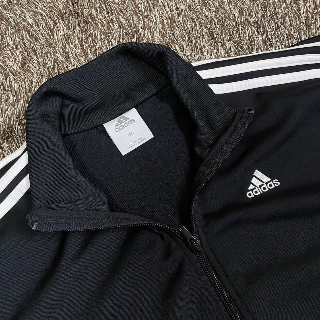 아디다스 adidas 블랙 삼선 트랙탑 져지 100 상품이미지2