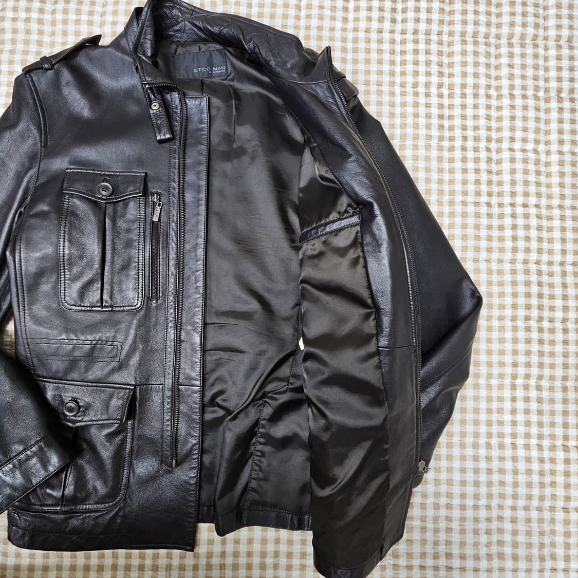 STCO 양가중100 가죽자켓 남자100 상품이미지6