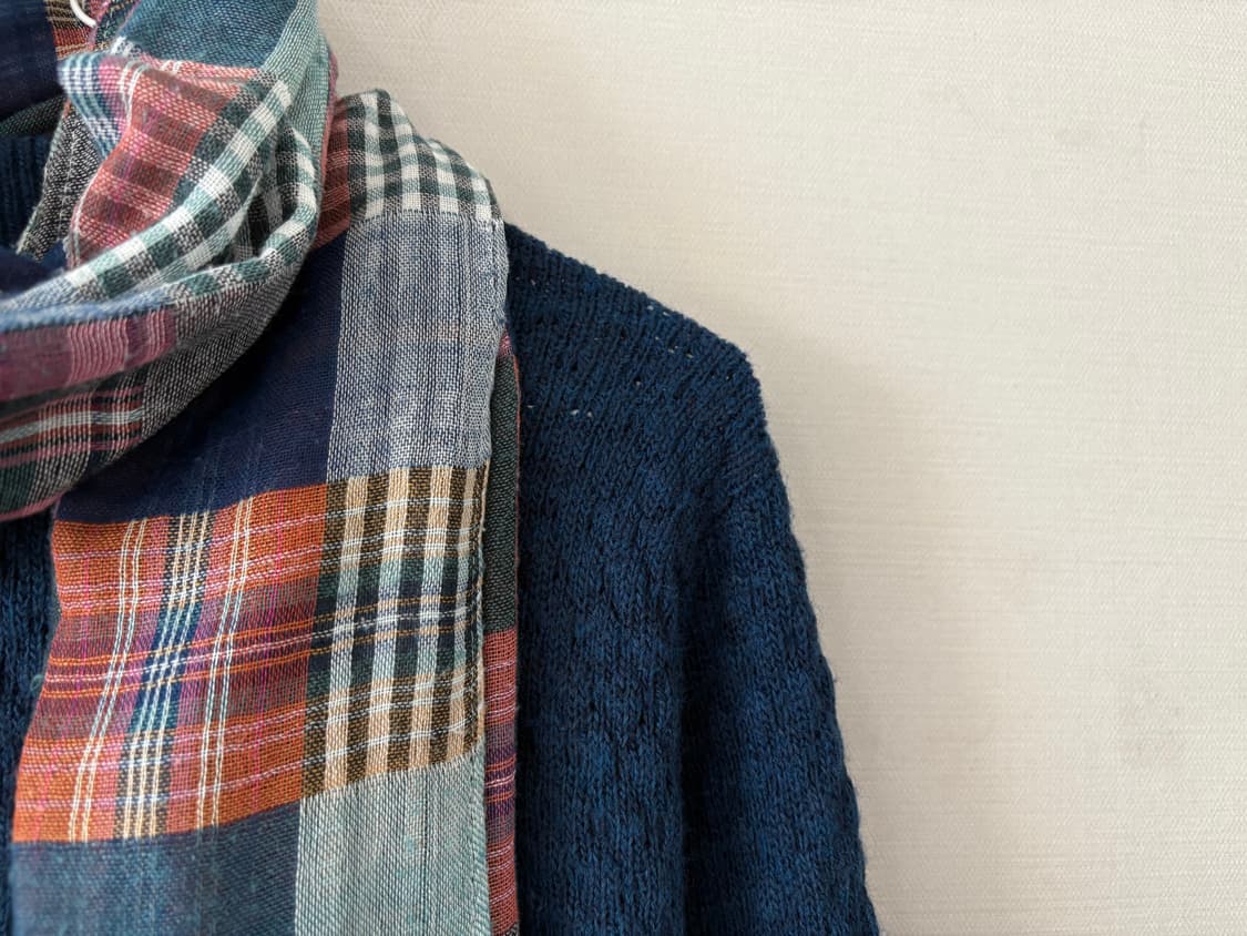 가디건+패치워크 머플러 상품이미지2