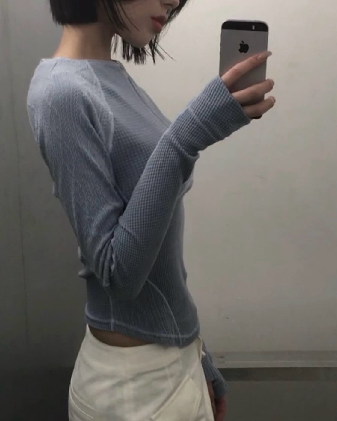 Hyein Seo Half-Zip Raglan Ash Blue 상품이미지1