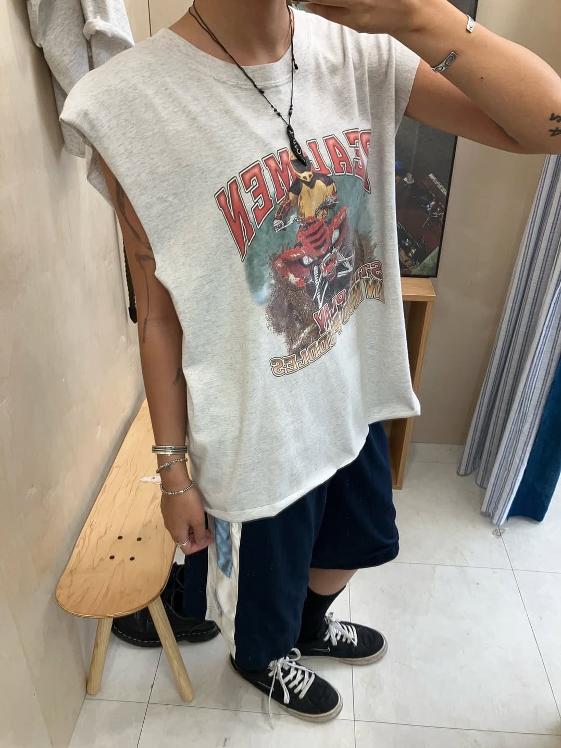 Gildan cutting sleeveless  상품이미지5