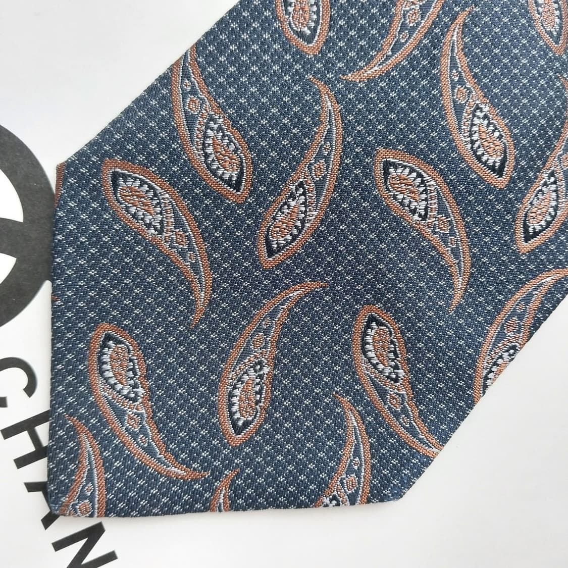 샤넬 넥타이 다크네이비 페이즐리 패턴 A+등급 K2230
 상품이미지7