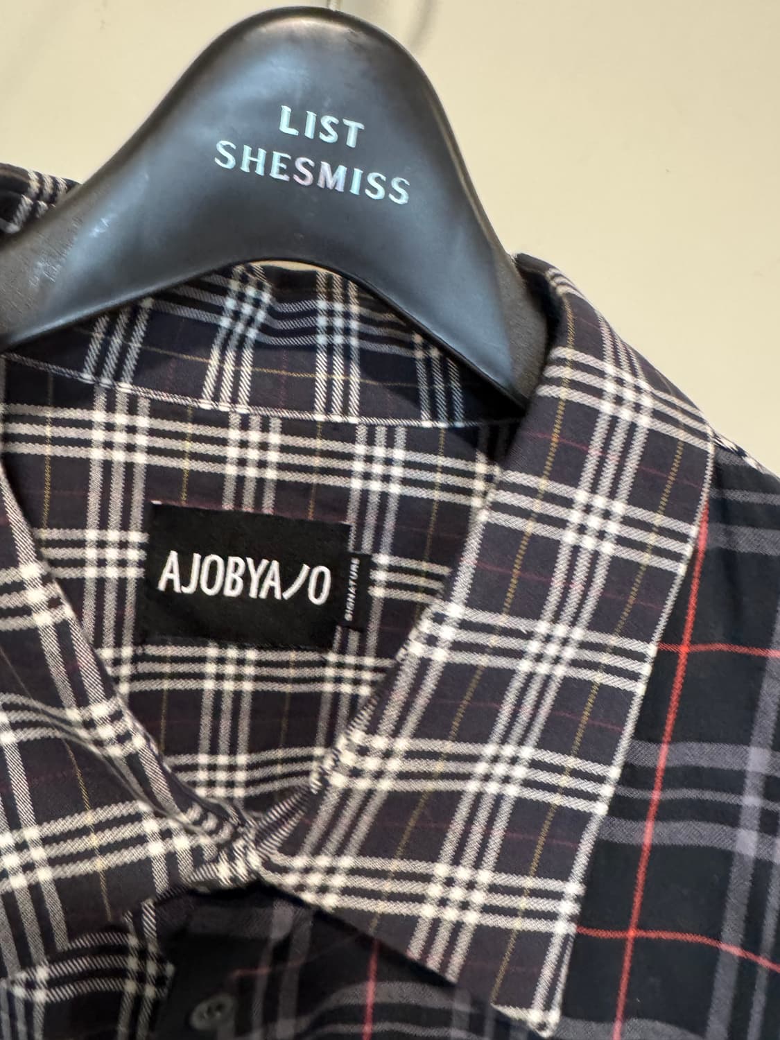 아조바이아조 시그니처 믹스 체크 셔츠  상품이미지4