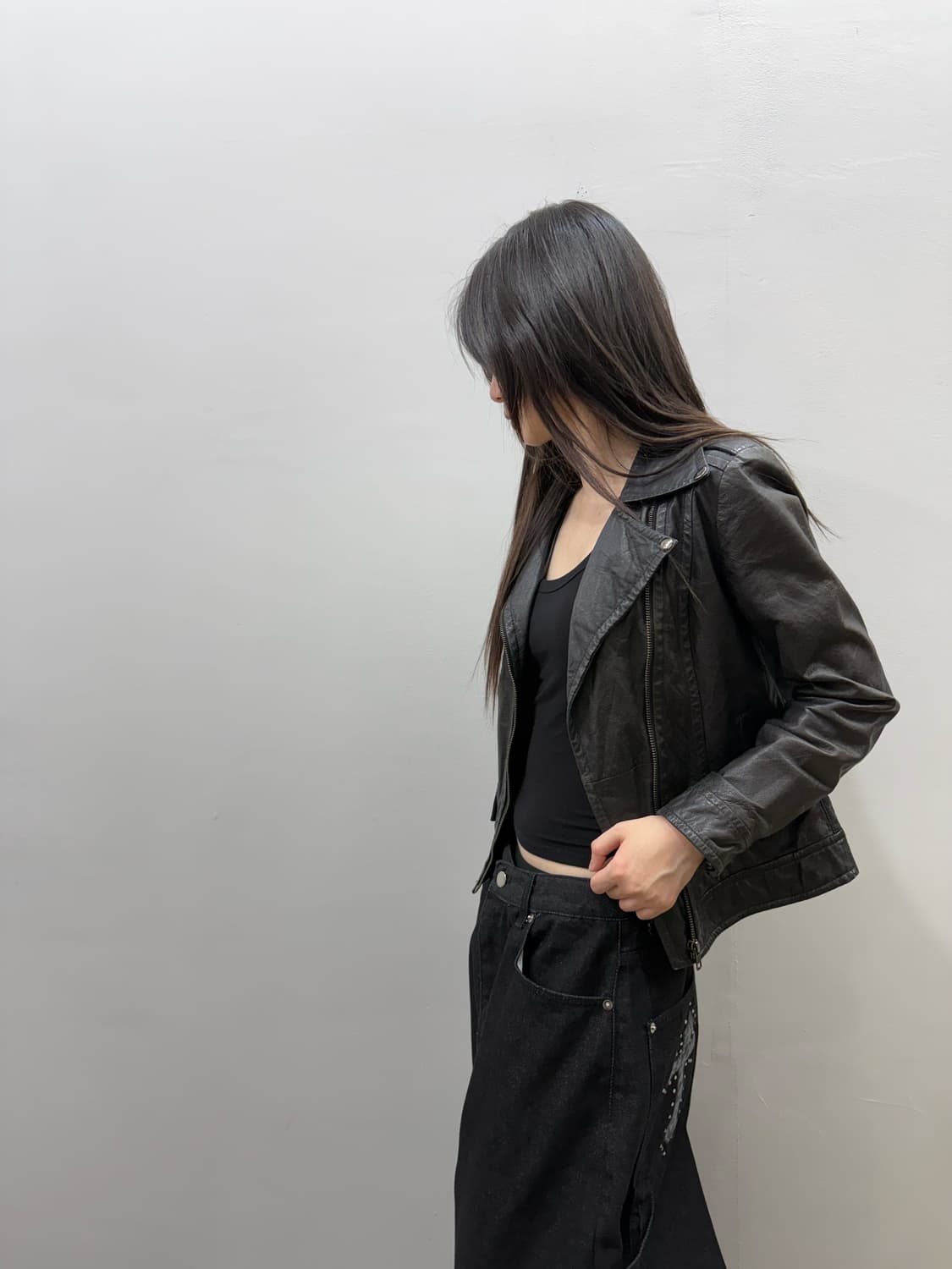 질 스튜어트 레더 라이더 자켓 상품이미지1