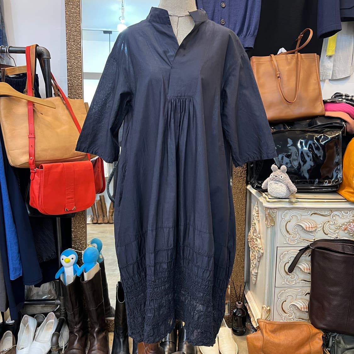 플랜테이션 by 이세이미야케 레이스 셔링 원피스 상품이미지9