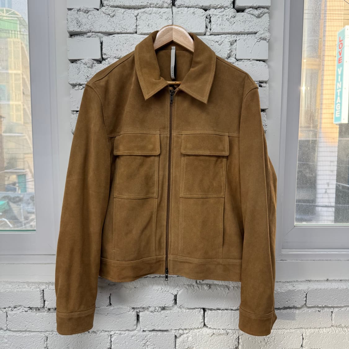 노이어 소가죽 스웨이드 자켓 상품이미지2