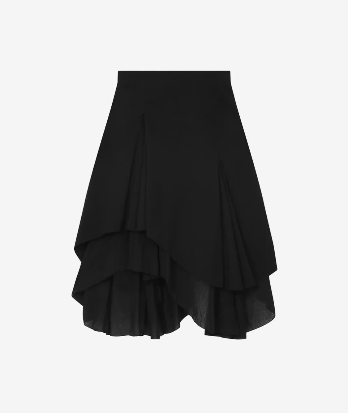 미세키서울 Unbalanced layered skirt BLACK 상품이미지2