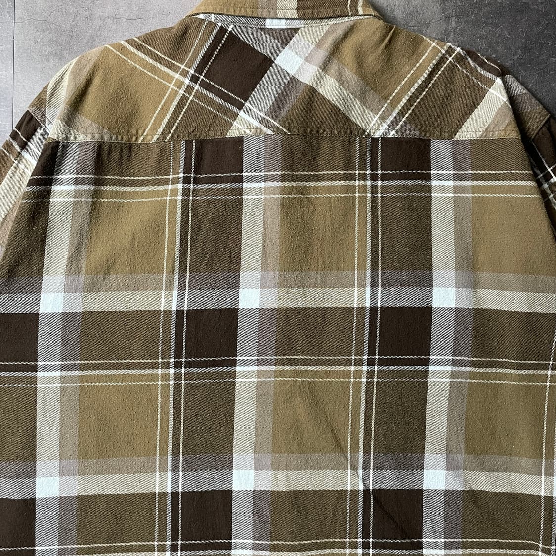 DICKIES 디키즈 빈티지 브라운 포켓 체크 셔츠 A00799 상품이미지8