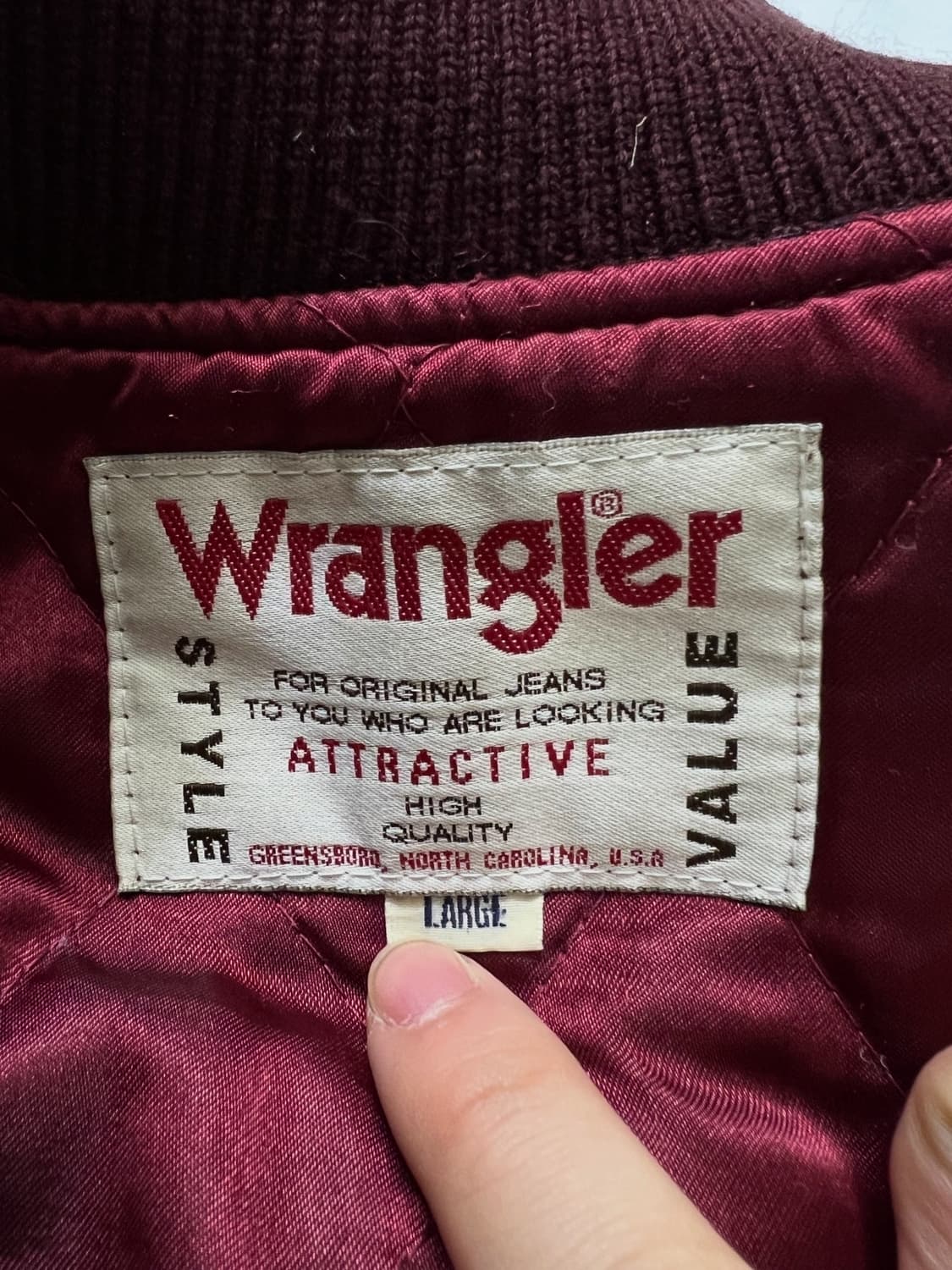 90s 랭글러 가죽 바시티 자켓 상품이미지5