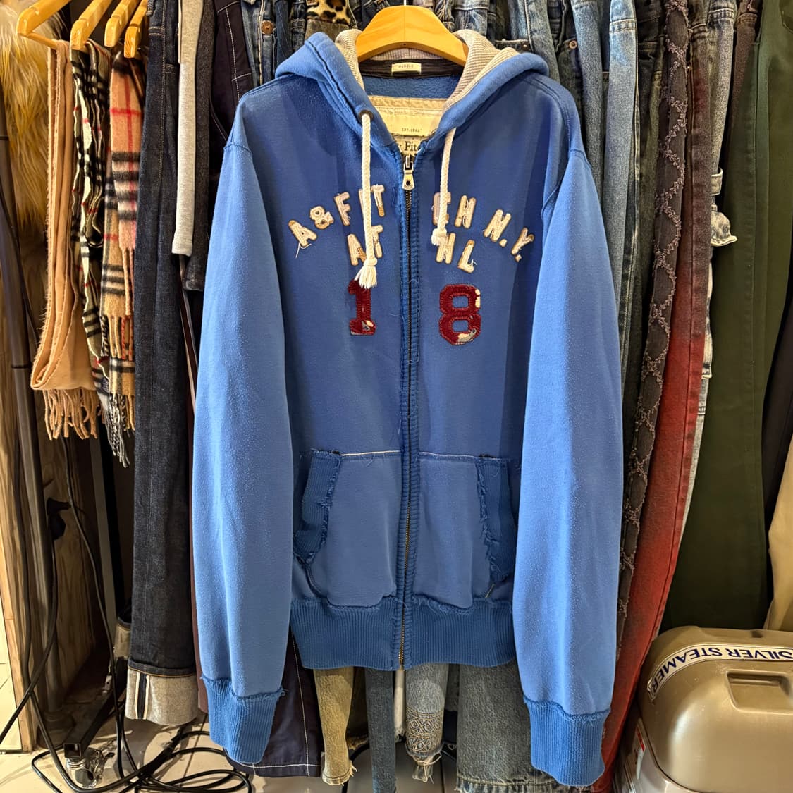 아베크롬비 블루 후드집업 상품이미지3