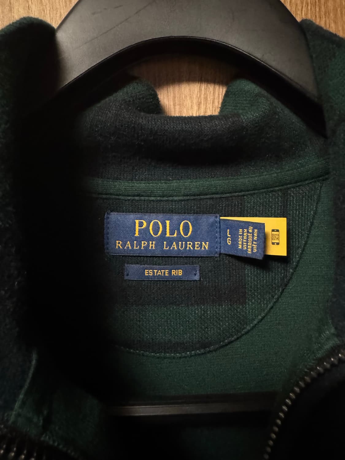 폴로 랄프로렌 타탄체크 반집업 새상품 L 상품이미지4