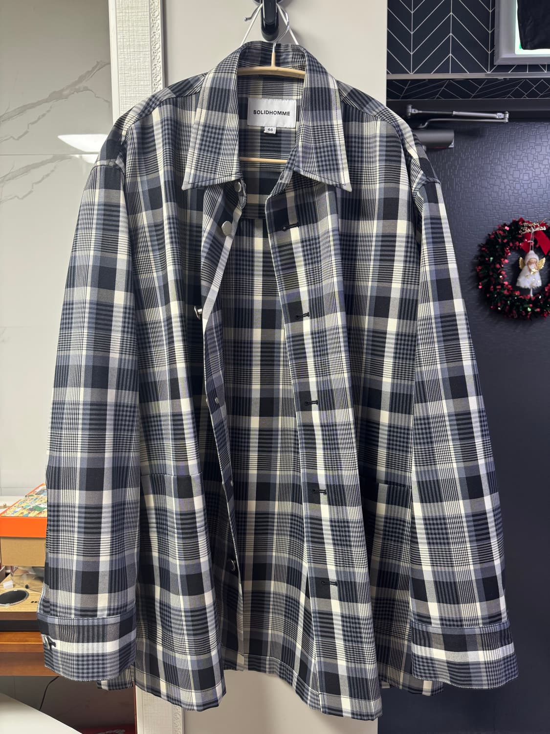 솔리드옴므 체크 셔츠  상품이미지1