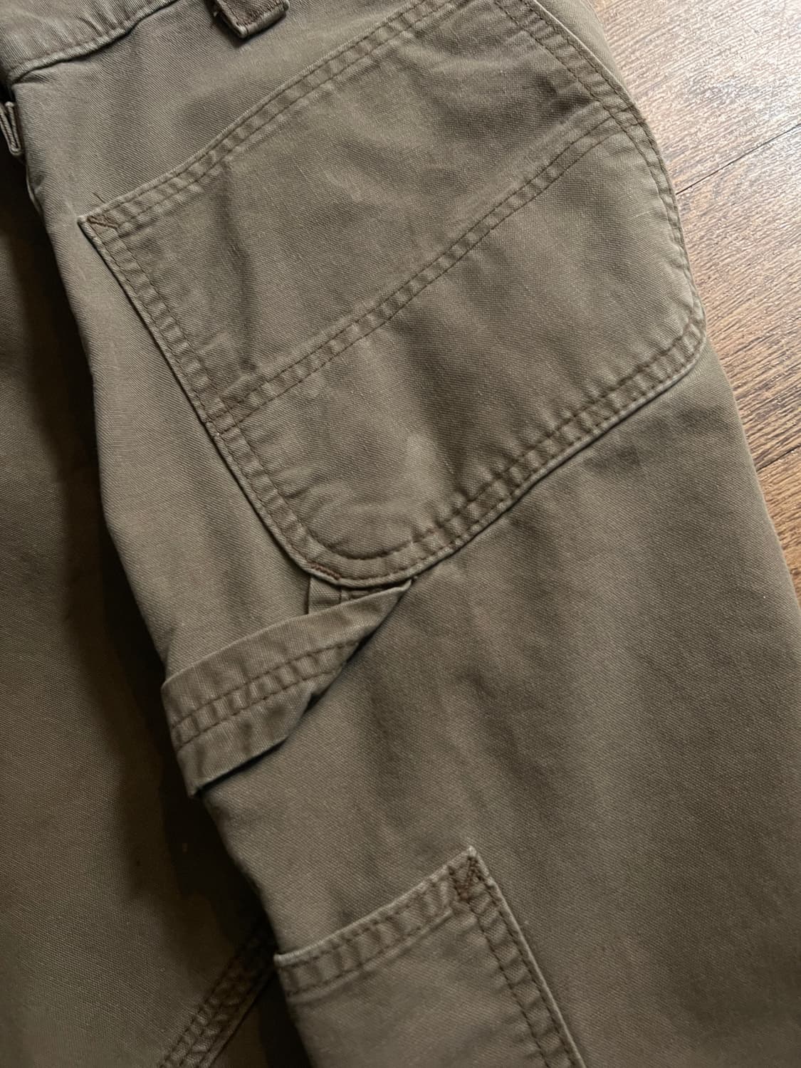 [32]칼하트 USA 더티워싱 라이트브라운 싱글니 카펜터 워크 팬츠 상품이미지7