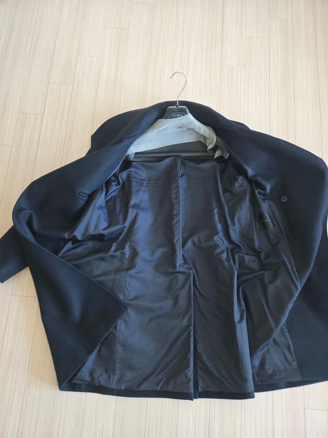 타임옴므 하이넥 더블 코트(검정) 상품이미지1