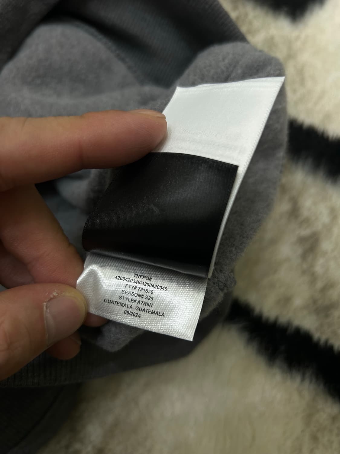 [한국L]노스페이스 빅로고 후드/그레이/기모 상품이미지7