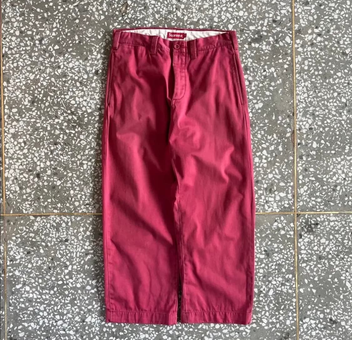 슈프림 핀업 치노 팬츠 21fw 마룬 상품이미지1