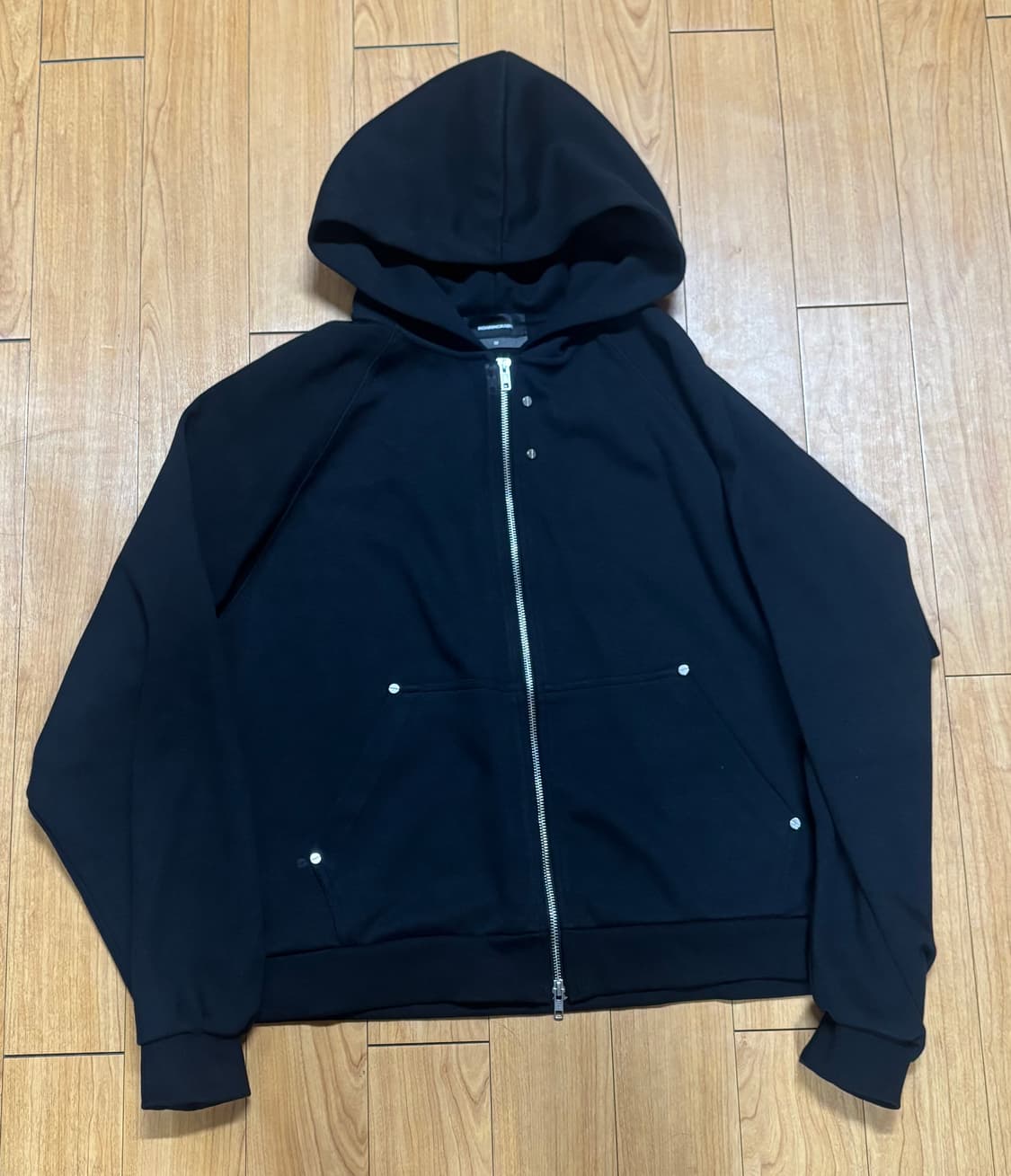 로어링라드 에센셜 오버 후드집업 블랙 M 상품이미지4