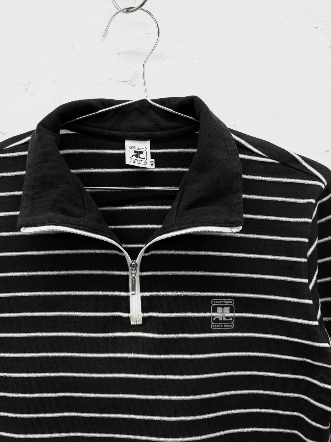 courreges 스트라이프 하프집업 롱슬리브 상품이미지2