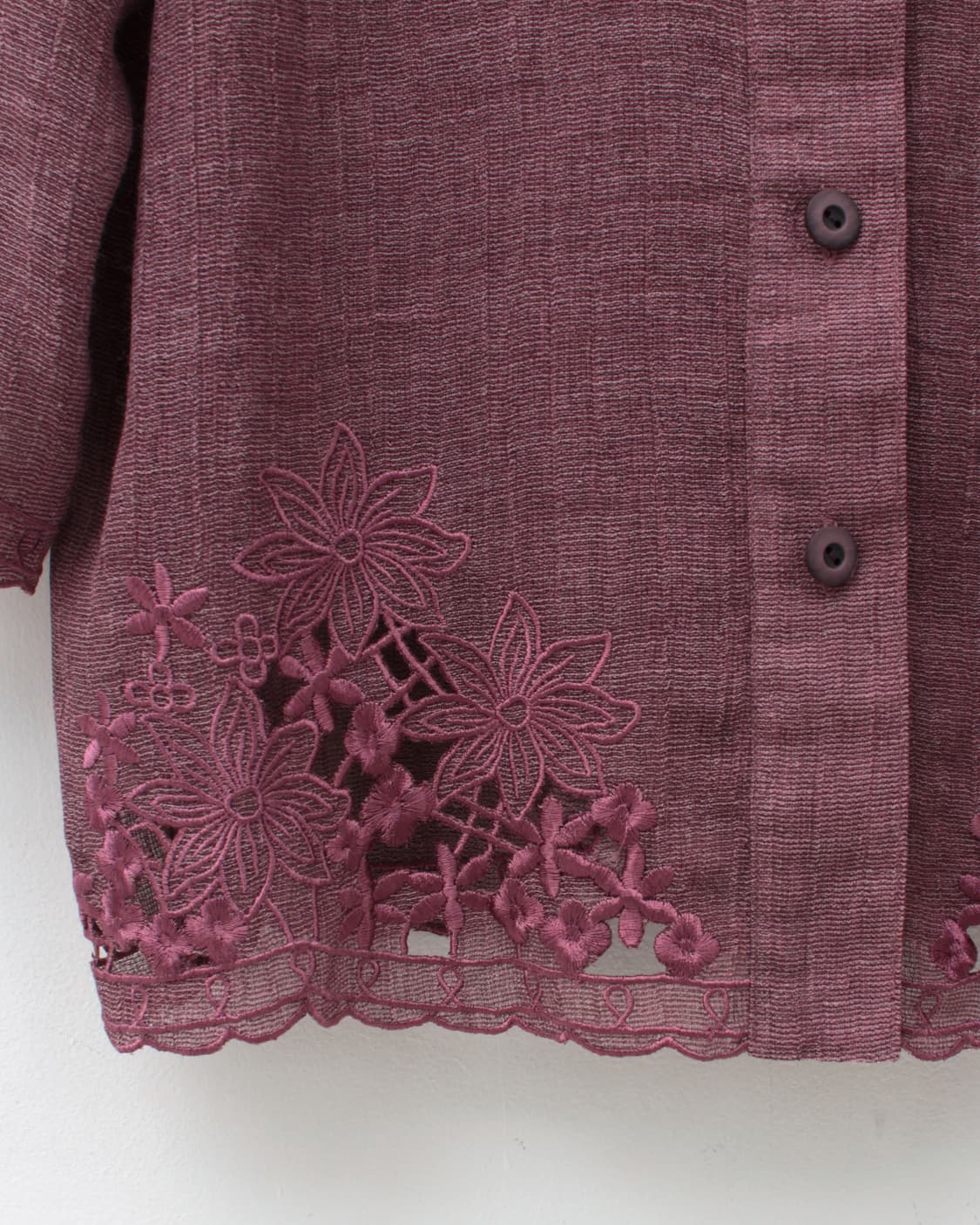 일본 빈티지 플라워 펀칭 자수 나시 블라우스 세트 상품이미지6