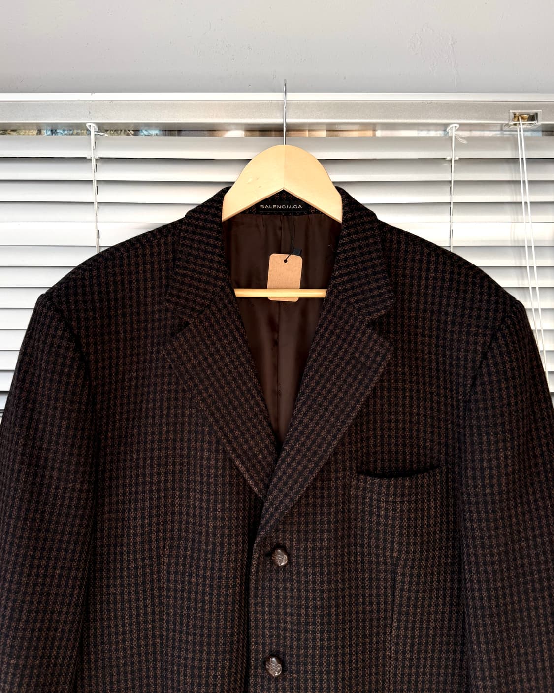 BALENCIAGA 90s brown check blazer 상품이미지3
