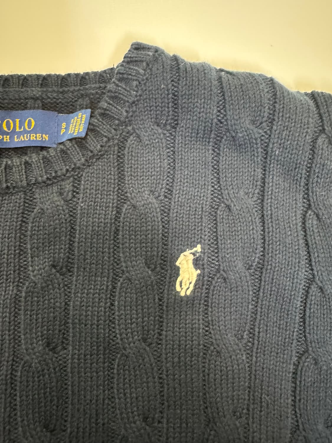 폴로랄프로렌 네이비 꽈배기 니트(S사이즈) 상품이미지2