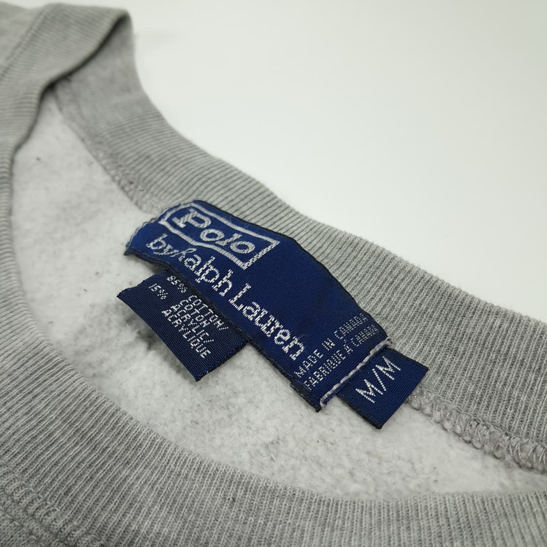 CL536 M 폴로 90s 캐나다판 하키베어 그레이 맨투맨 상품이미지3
