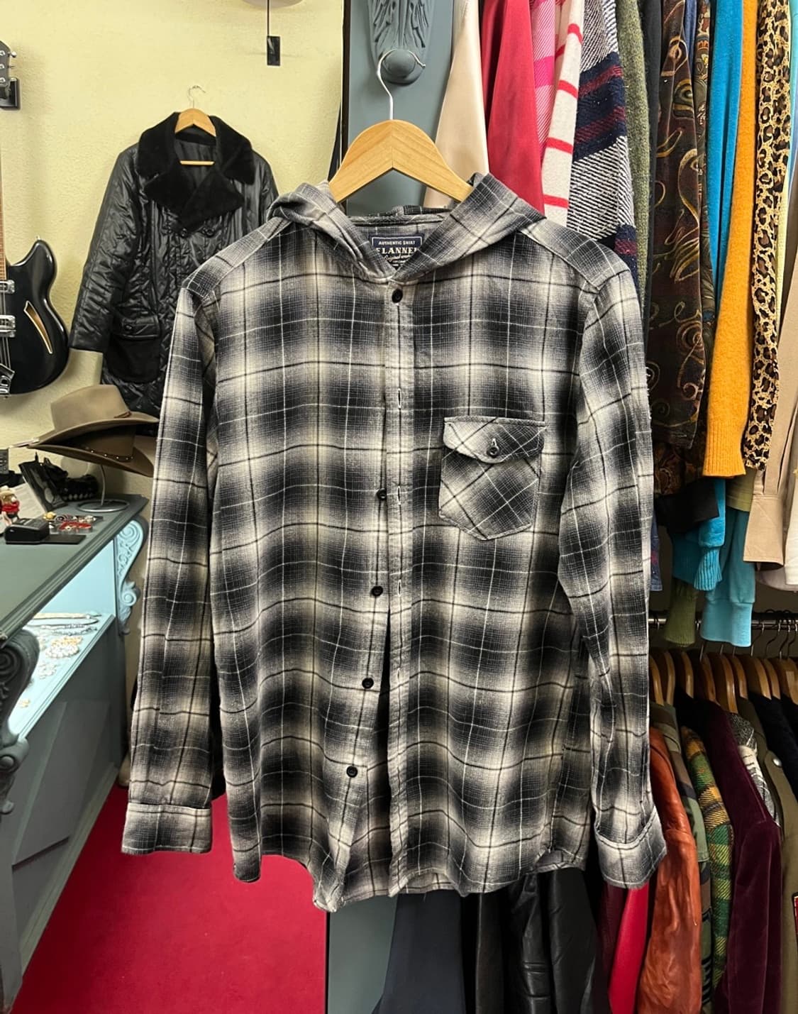 PLAID PATTERN WESTERN HOOD 상품이미지2