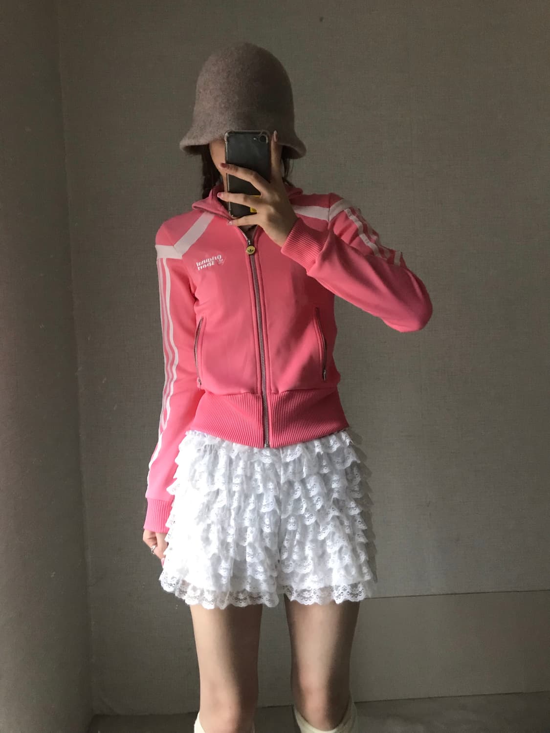 아디다스 연핑크 딱붙 져지 상품이미지6
