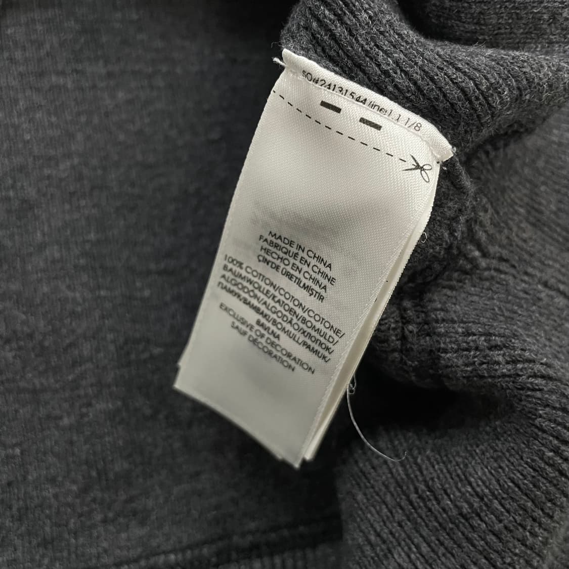 폴로 랄프로렌 스펠 로고 하프 집업 니트 그레이 상품이미지4