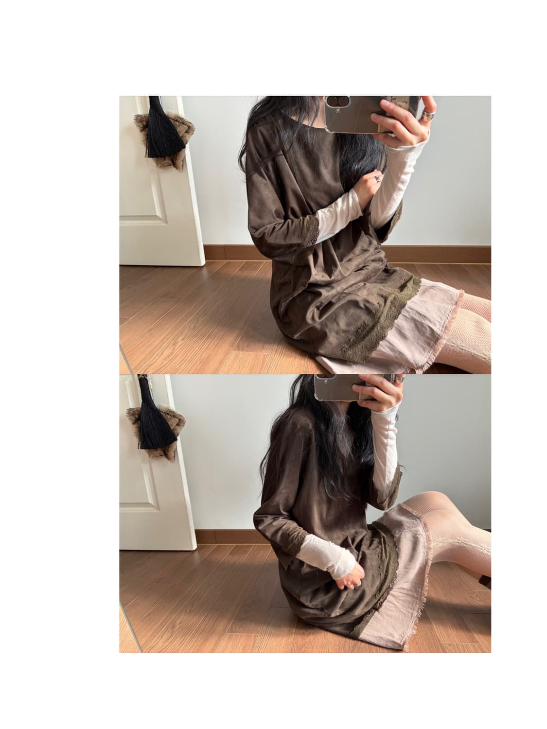 suede dress 상품이미지1