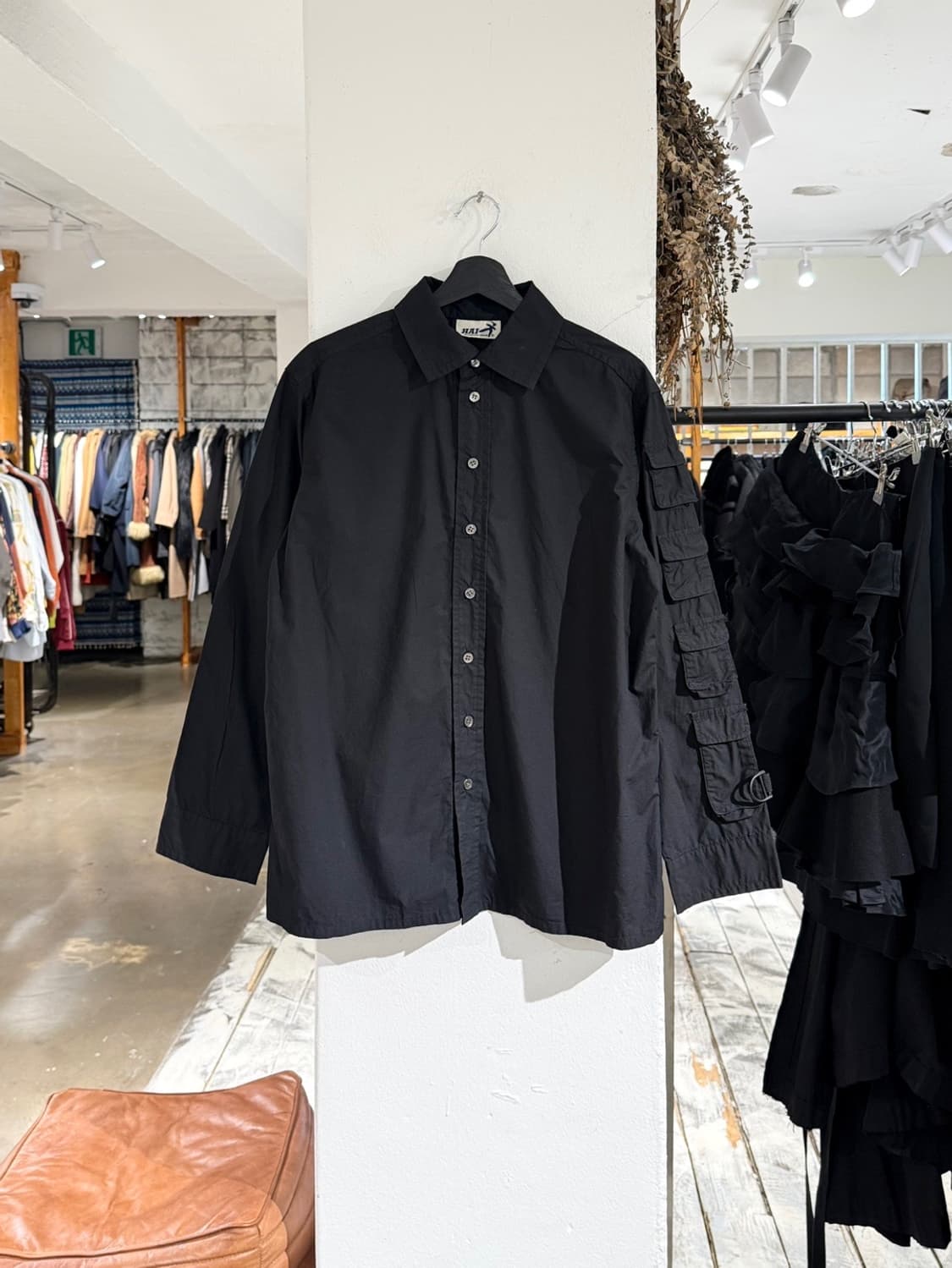 하이 스포팅 기어 블랙 멀티 카고 오버핏 셔츠 상품이미지1