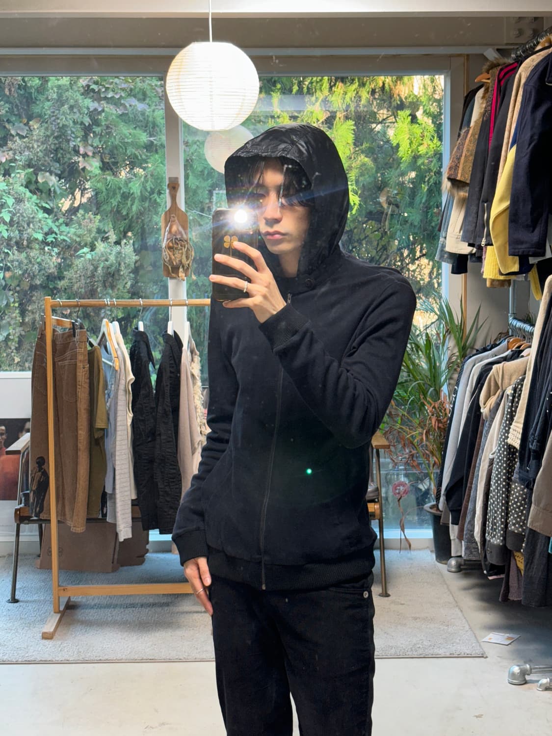 우영미 레이어드 니트 후드집업 상품이미지4