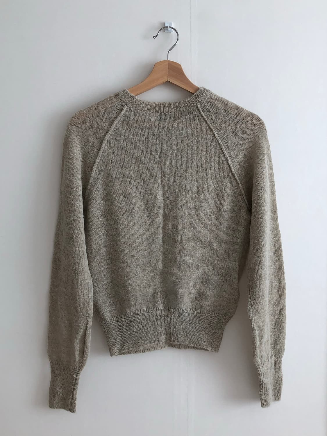 Satur 세터 라운드 알파카 베이지 니트 상품이미지4