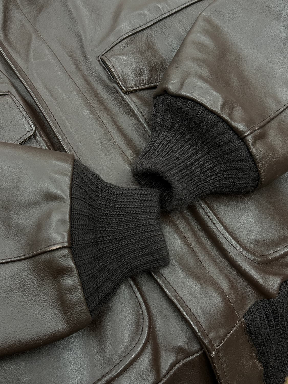 80s Sears A-2 플라이트 레더 자켓 40 상품이미지6