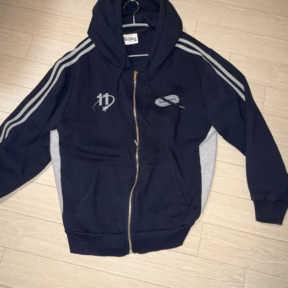소라노 11-SPORTY 네이비 후드집업 상품이미지1