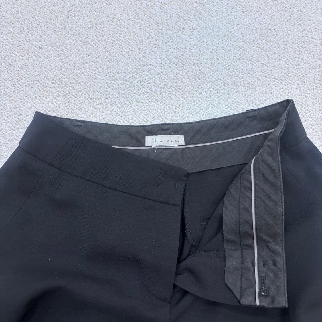 실측확인 잇미샤 여성 블랙 슬랙스 팬츠 0515E 상품이미지5