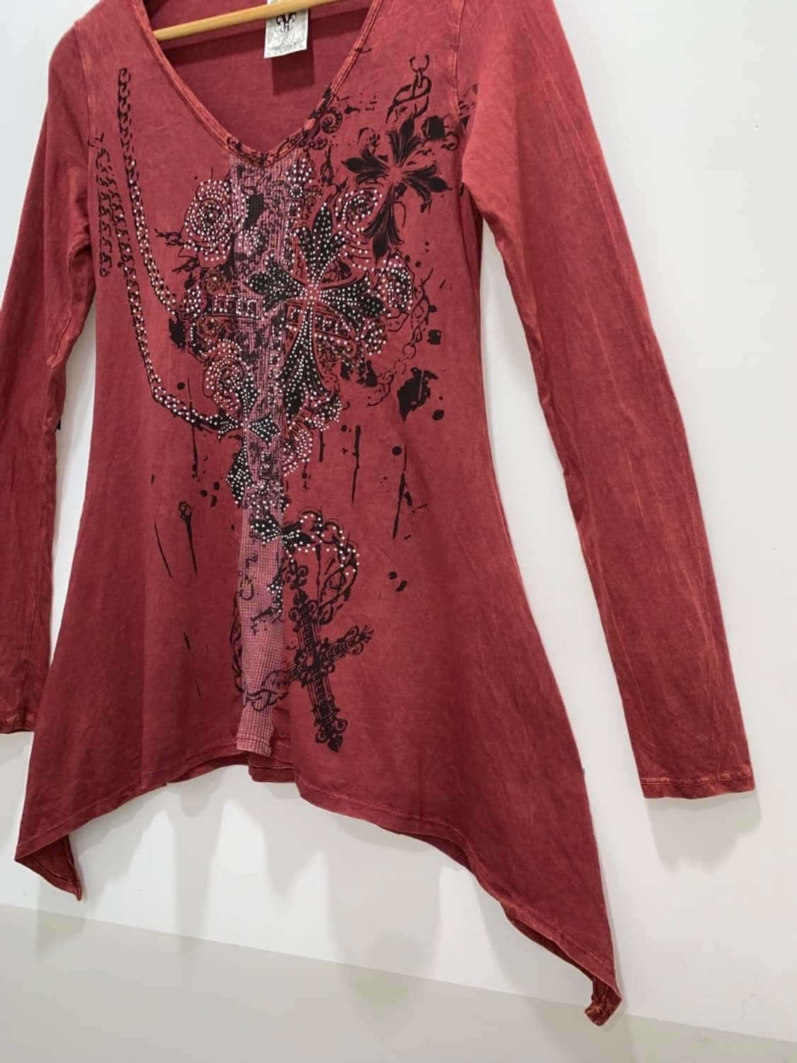 (빈티지)Vocal Apparel 스톤 디스트레스드 플레어 펑크롱슬리브 상품이미지7