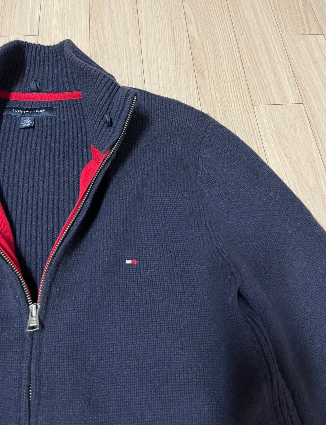 타미 니트 집업 모100% 상품이미지3