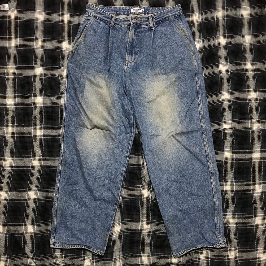 스펙테이터 산하 with mnw 벌룬 와이드 테이퍼드 데님 상품이미지1