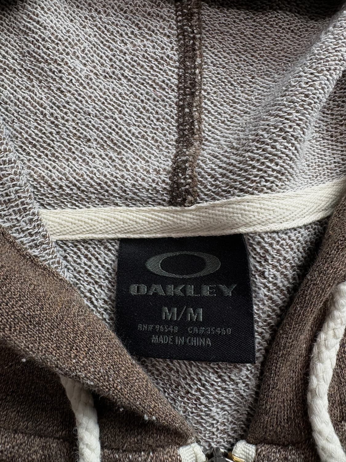 오클리 자수로고 후드 집업 자켓 브라운 3571 상품이미지3