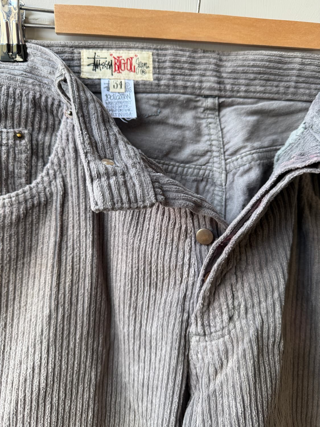 90s 스투시 빅올진 코듀로이 팬츠 34in 상품이미지5