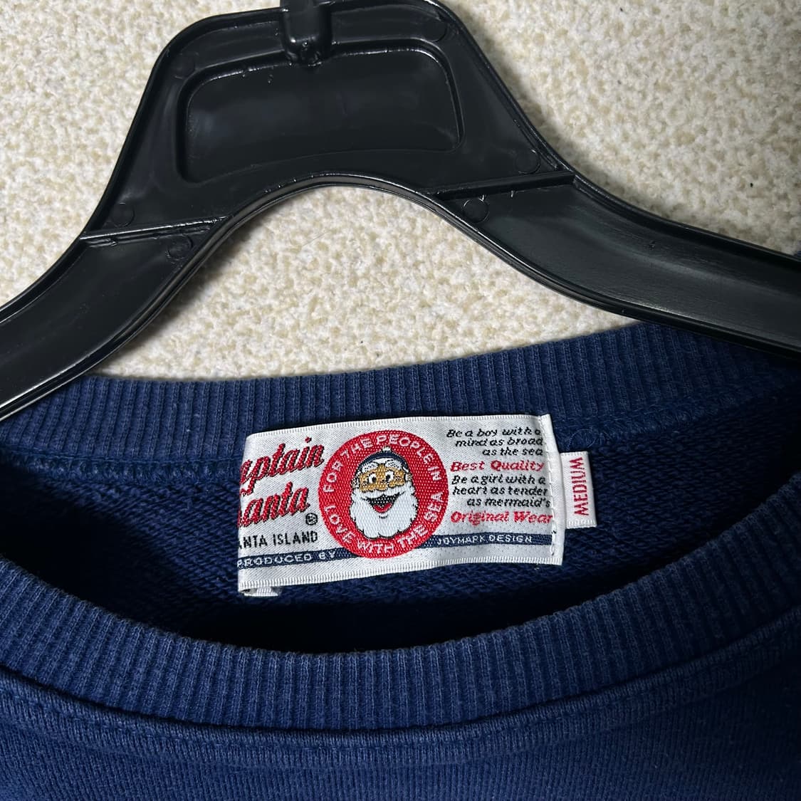(M) 90s 캡틴산타 네이비 스웻 맨투맨 상품이미지8