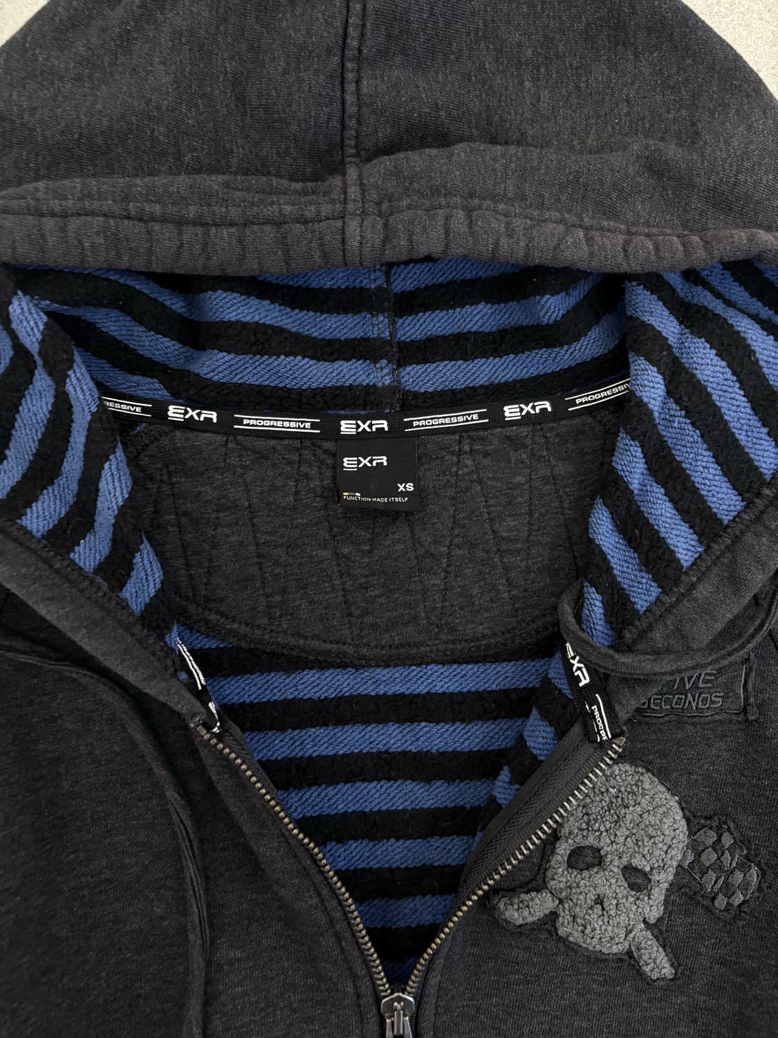 해골 패치 후드집업 상품이미지7