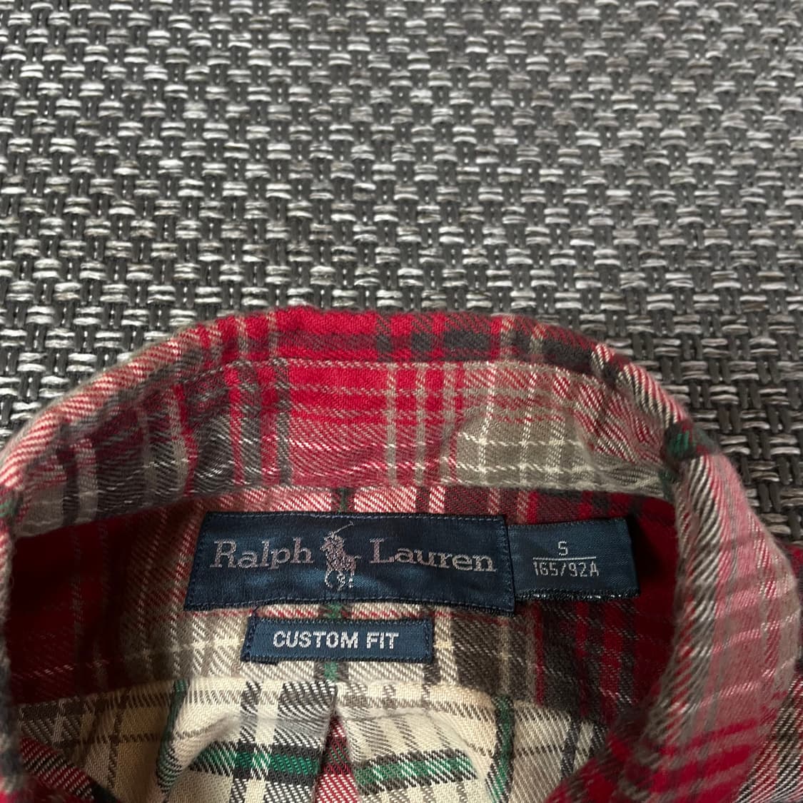 폴로 랄프로렌 레드 그라데이션 체크 긴팔 셔츠 커스텀핏 S 상품이미지4